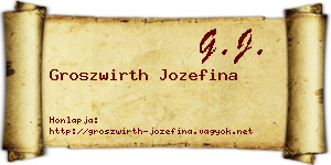 Groszwirth Jozefina névjegykártya